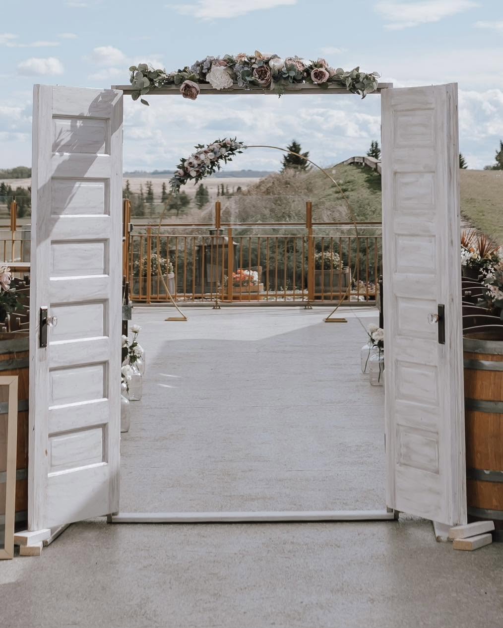 Wedding arch and backdrop available from Timeless Touch in Red Deer